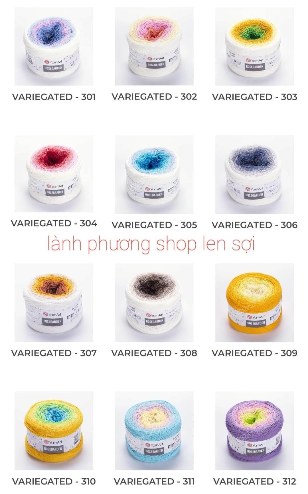 Len Sợi Yarnart Rosegarden Thổ Nhĩ Kỳ 250gr