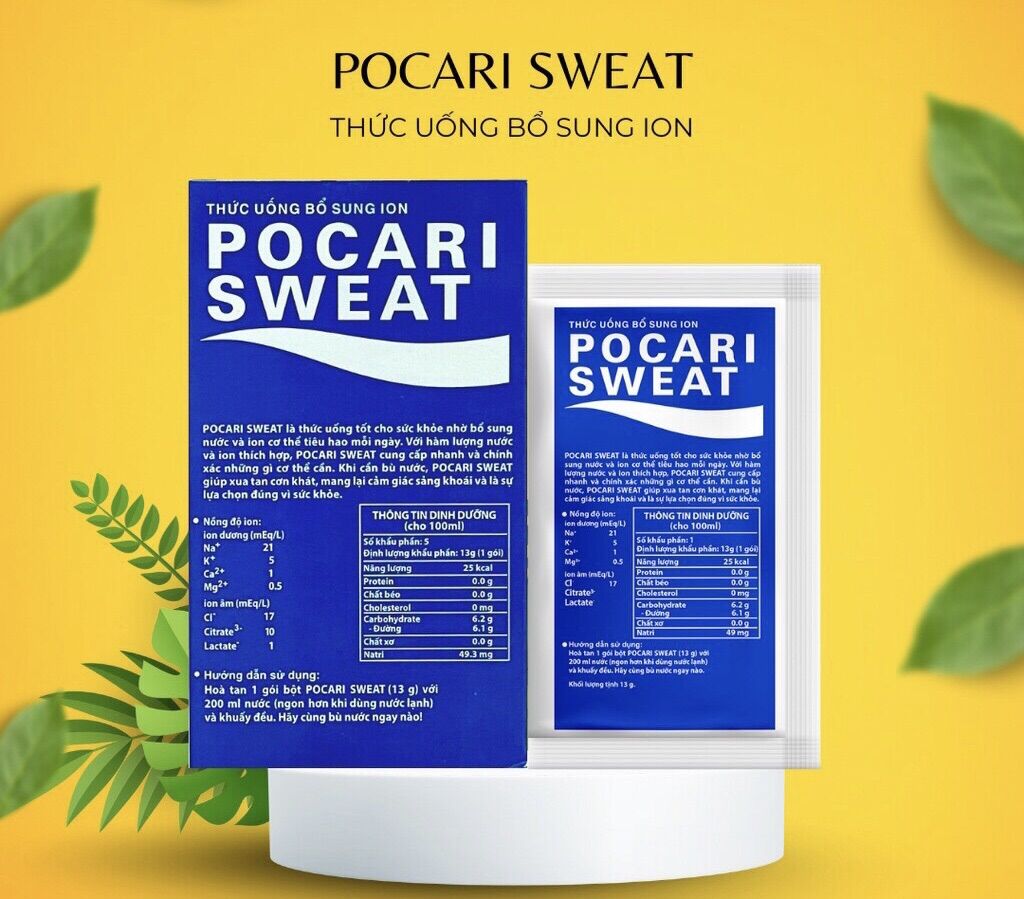 Bột Pocari Sweat Hộp 13g x 5gói - Thức uống bổ sung ion