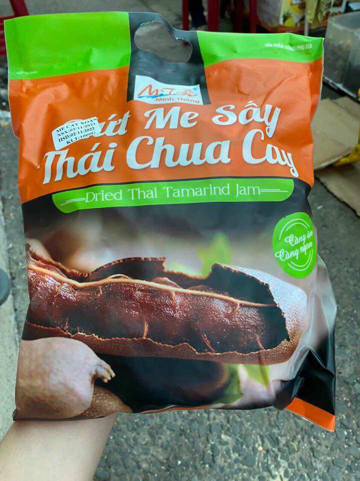  Mứt me sấy Thái chua cay  1kg   bịch   Minh Thông  