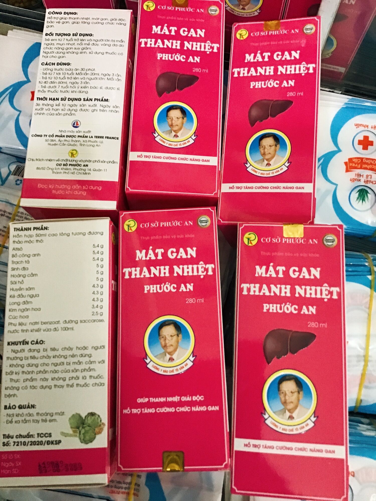 Mát gan giải độc Phước An chai 280ml (mẫu mới date cực xa)