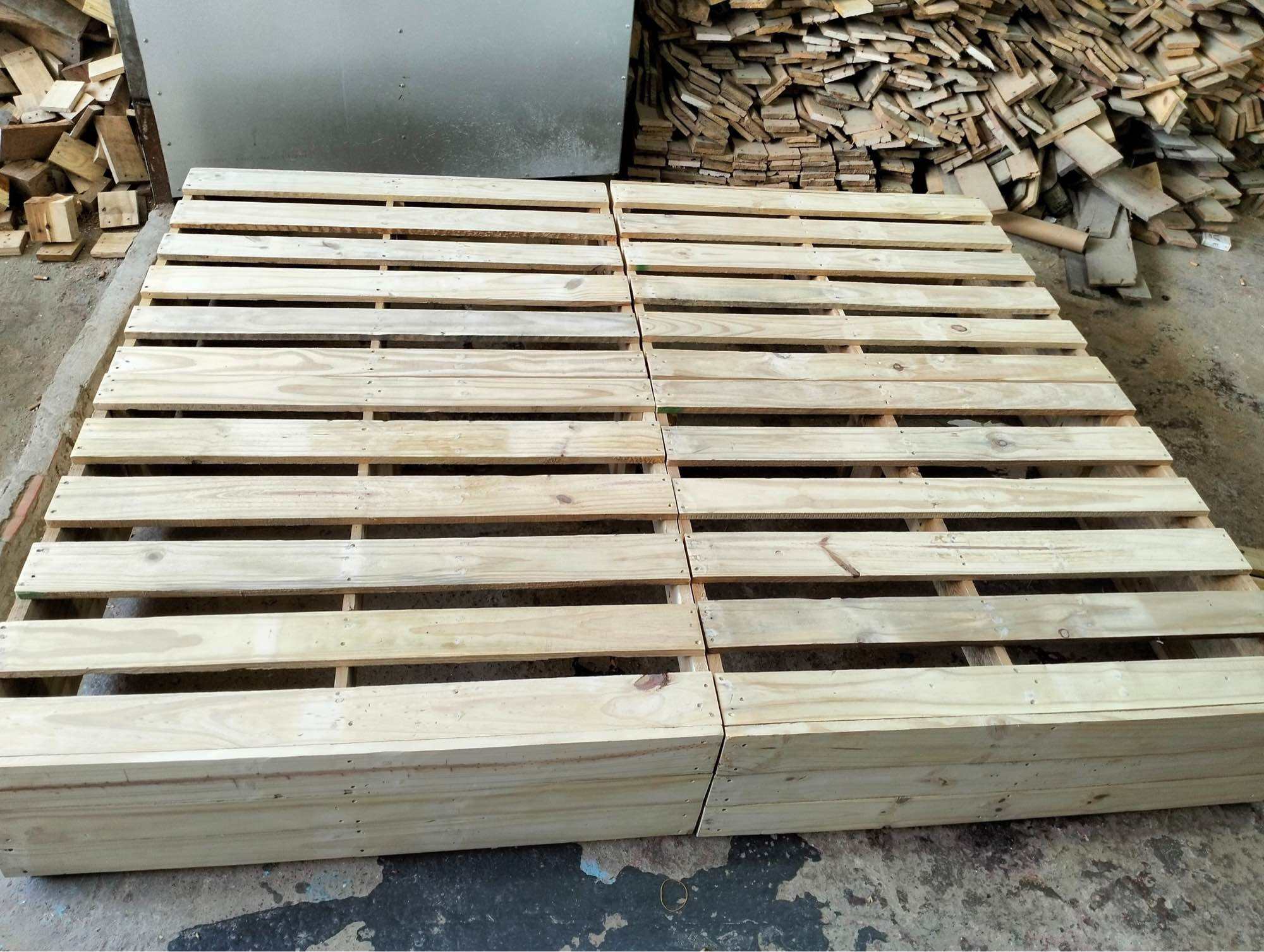 Pallet giường gỗ gấp gọn nhiều kích thước kín chân 1mx2mx10cm