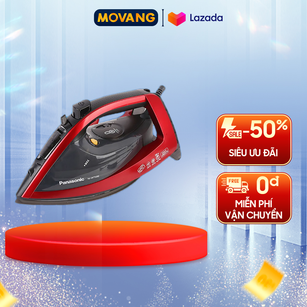 - bàn ủi hơi nước panasonic ni-wt980rra - loại bàn ủi: bàn ủi hơi nước - chức năng:ủi khô ủi hơi nước phun tia phun hơi thẳng đứng - công suất:2800 w