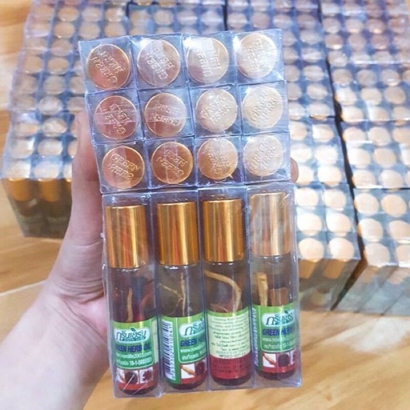 (Chính Hãng) Dầu Lăn Sâm Green Herb Thái Lan 8cc
