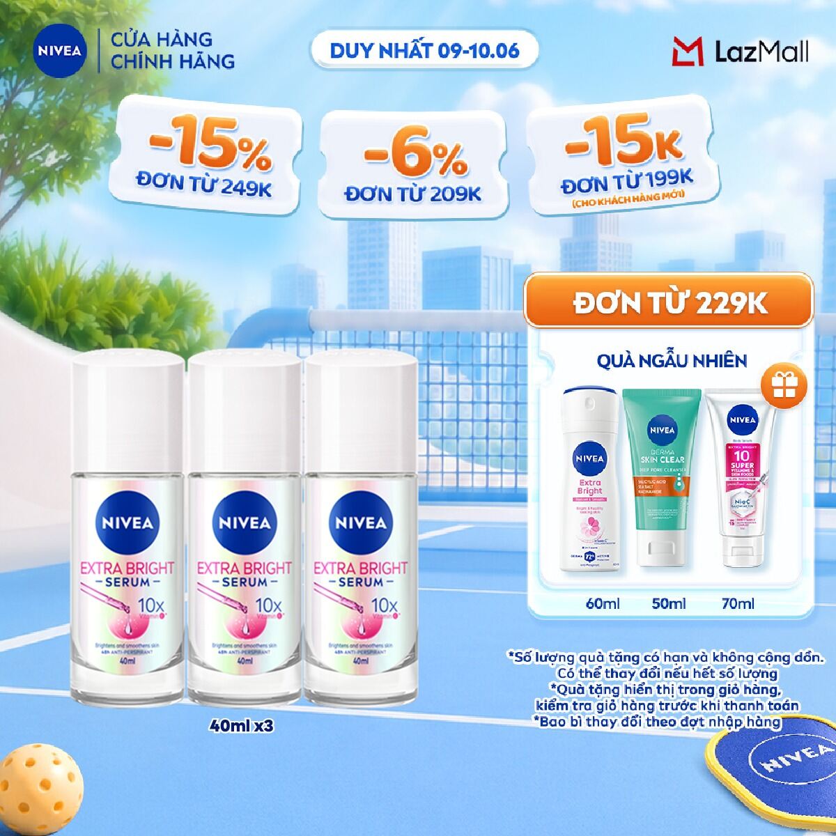 Bộ 3 Lăn Ngăn Mùi NIVEA Serum Trắng Mịn 80023x3