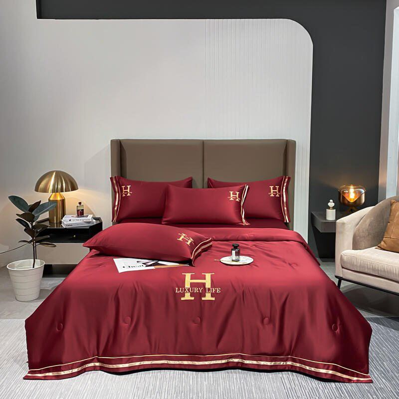 BỘ SẢN PHẨM PHI LỤA LUXURY CHỮ H CHĂN TRẦN HÈ