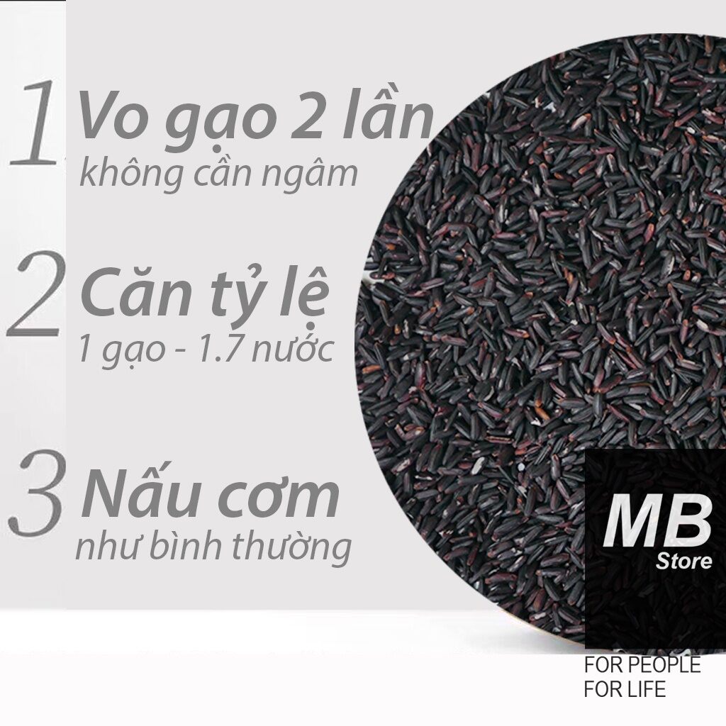 Gạo lứt đen nguyên cám -Dẻo mềm thơm cơm (Túi 10kg).