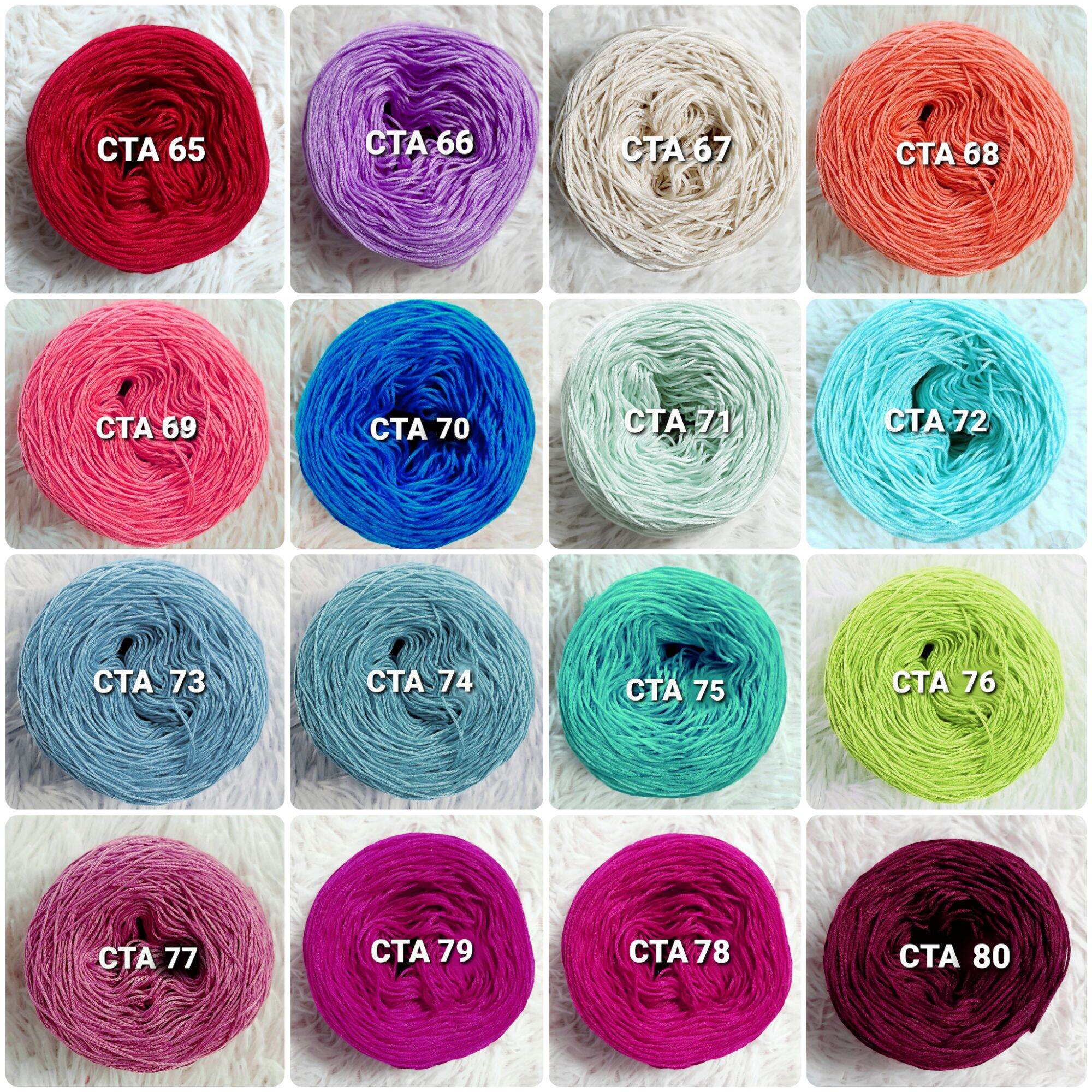 [01-32] Sợi cotton Shine se 1 sợi dùng đan móc handmade
