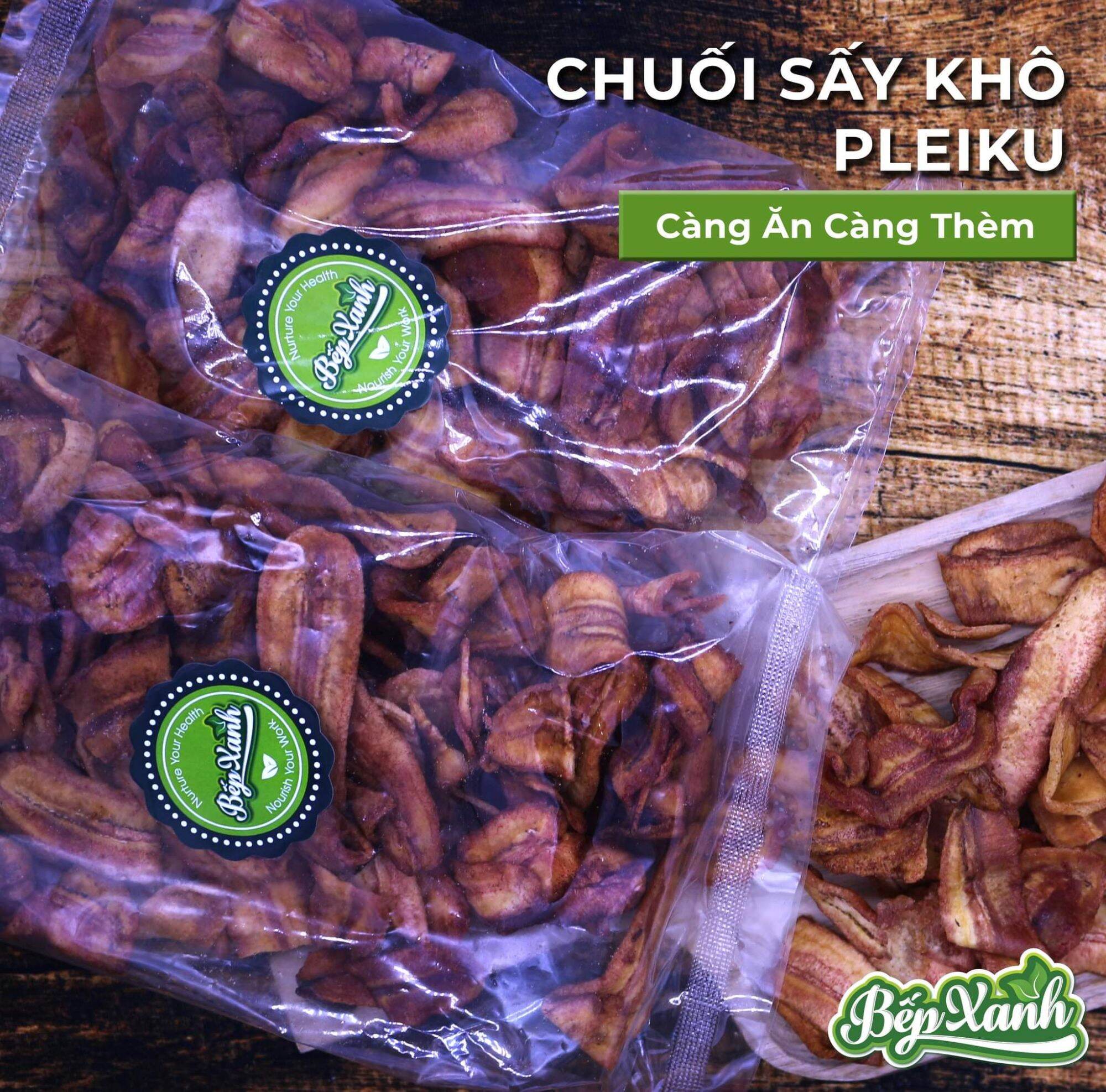 Combo 5 gói chuối sấy khô không đường Gia Lai 1kg, thích hợp cho người giảm cân
