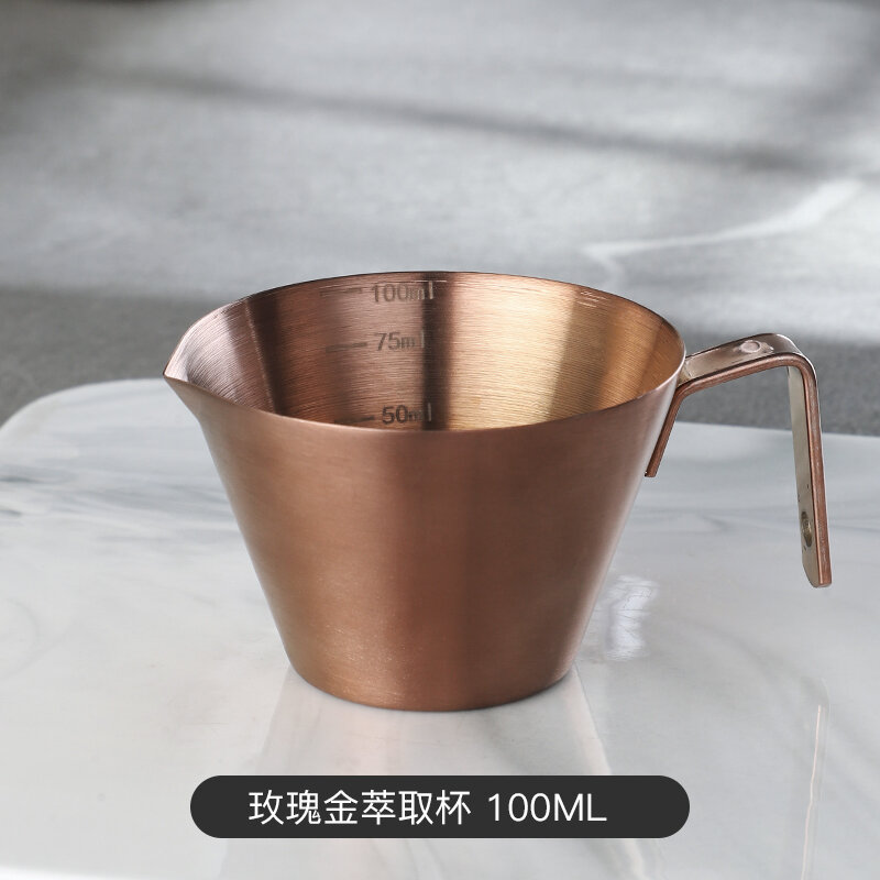Cốc chiết cà phê bincoo cốc đo thép không gỉ cốc pha cà phê đậm đặc cốc uống cà phê máy pha cà phê kiểu ý cốc đo sữa