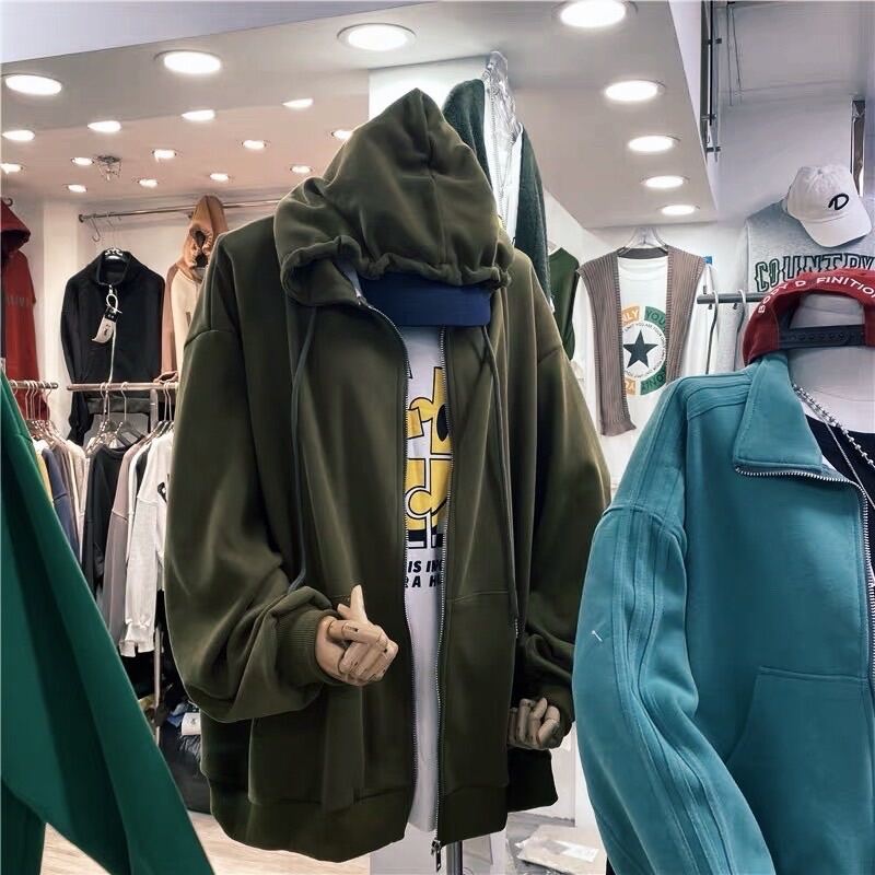 Áo Khoác Nỉ Hoodie Zip Form Rộng Nam Nữ Unisex