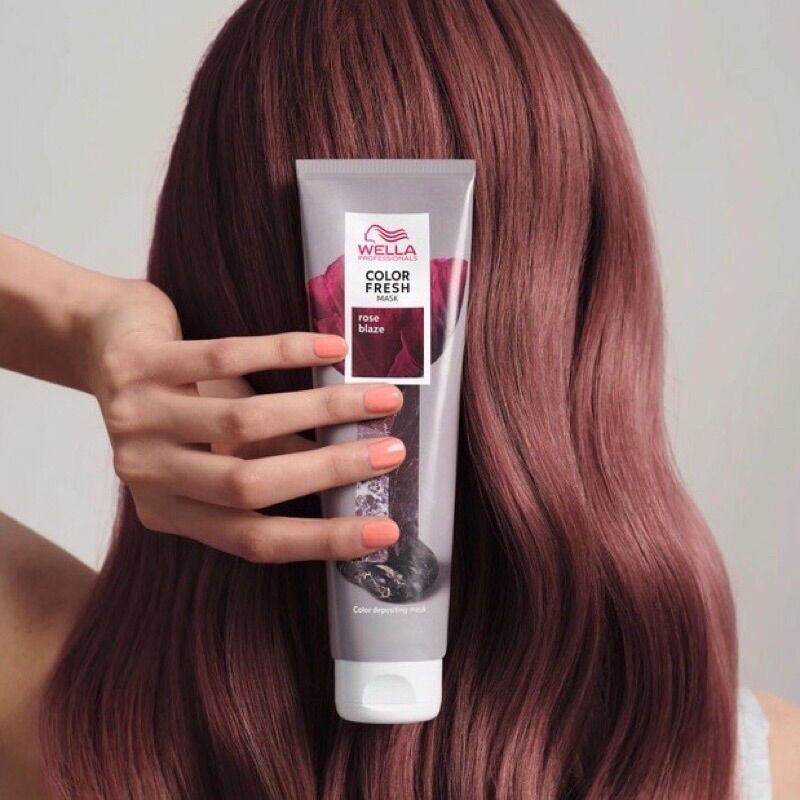 Mặt nạ dưỡng bổ sung hạt màu rose blaze wella color fresh mask 150ml