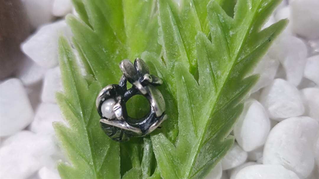 GauBee Charm bạc 925 hoa violet tb tháng 2