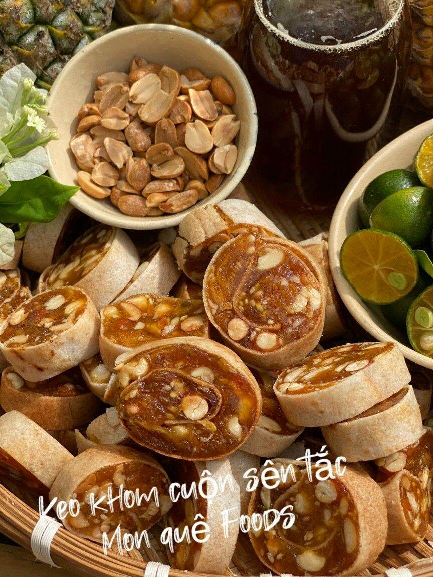Kẹo khóm sên tắc cuộn bánh tráng 500g