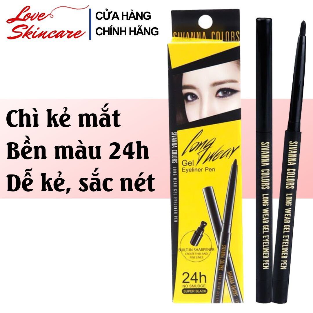 Chì Kẻ Mắt Sivanna Colors Long Wear Gel Eyeliner Pen HF777
