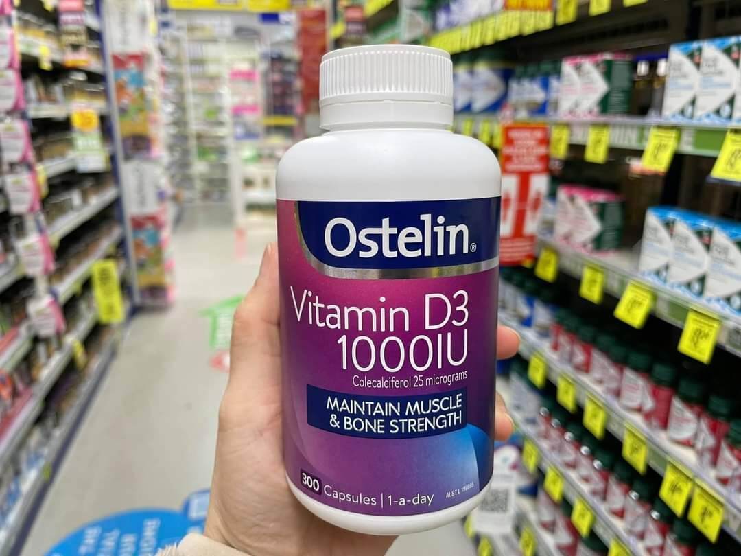 Vitamin d3 1000iu ostelin lọ 300 viên