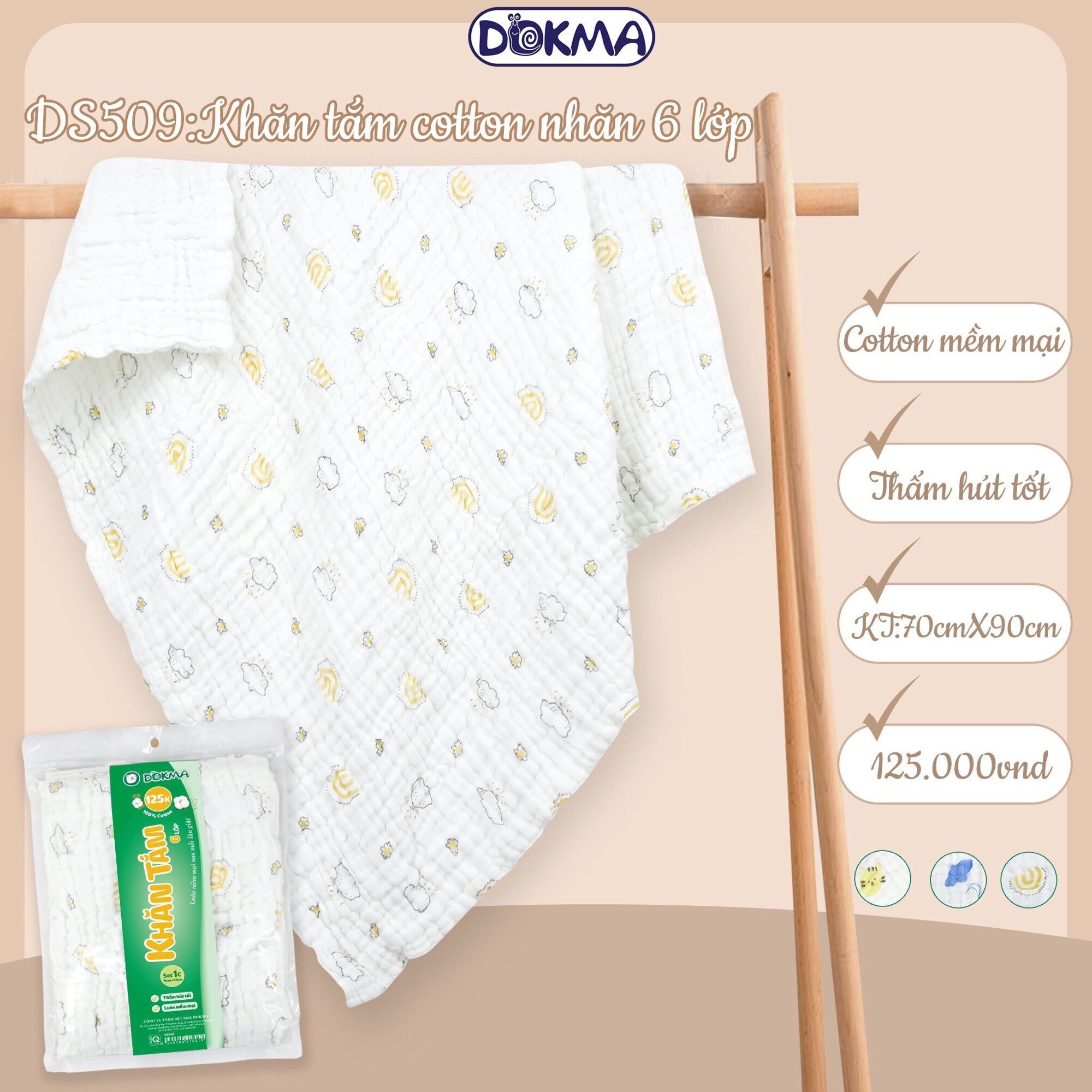 (DOKMA) Khăn tắm xô Dokma chính hãng