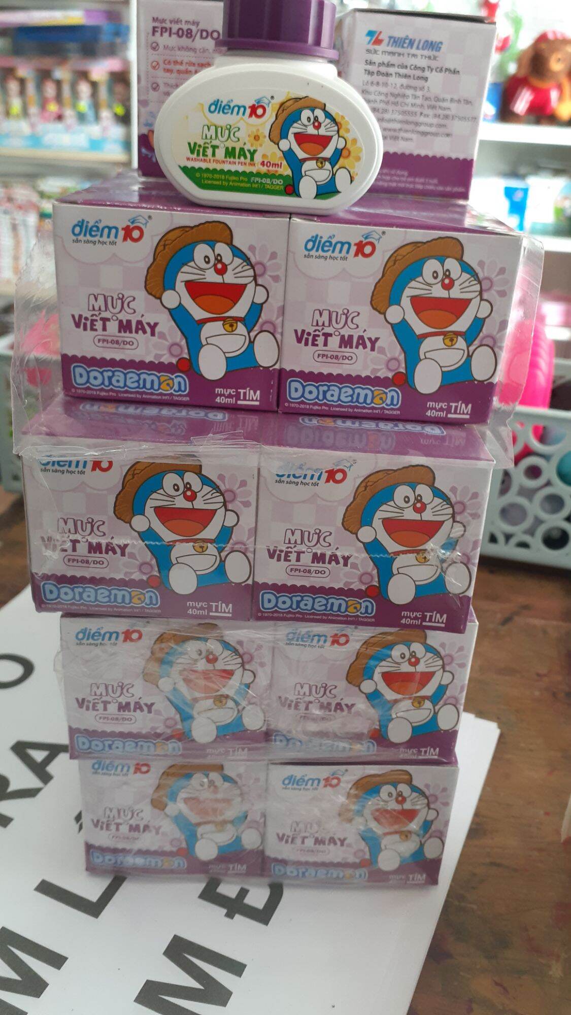Mực viết máy doreamon tím
