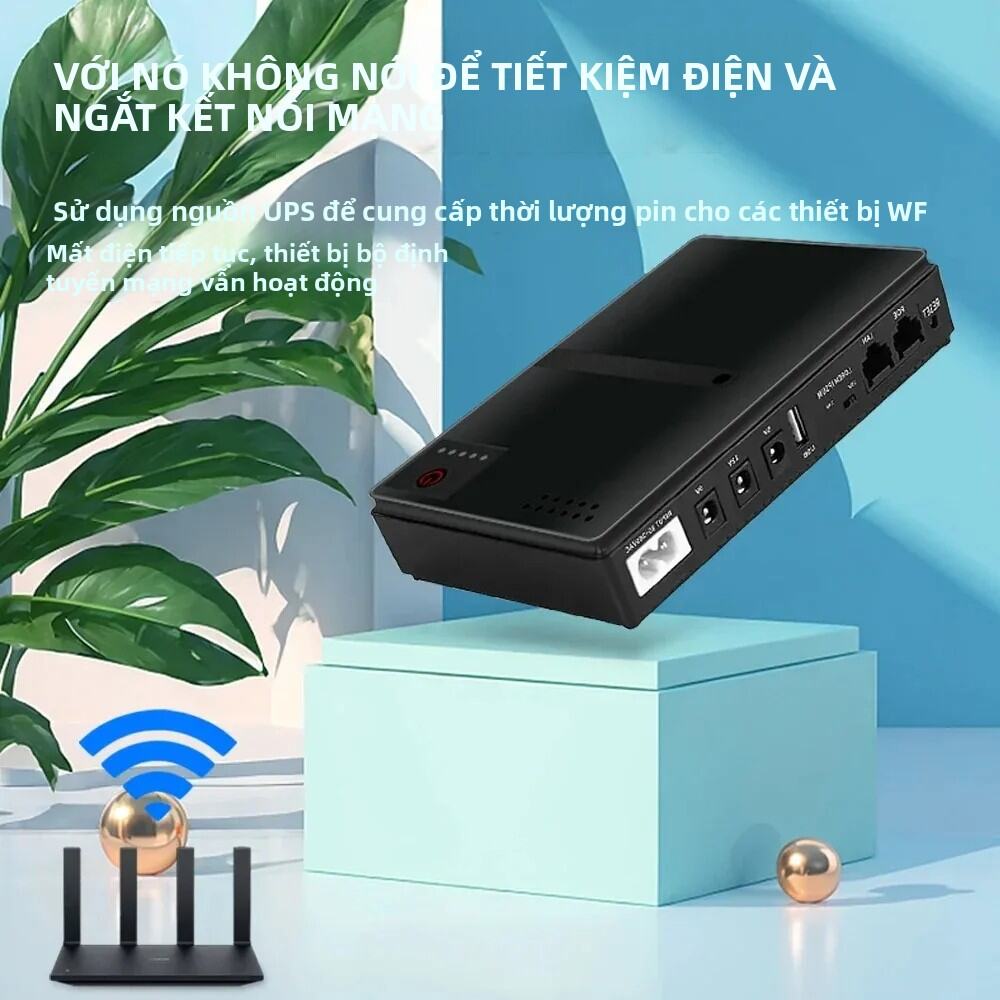 Bộ Nguồn Dự Phòng Mini Di Động 10400mAh Adapter UPS DC 18W USB 5V/9V/12V 1A Đa Năng Cho Bộ Định Tuyế