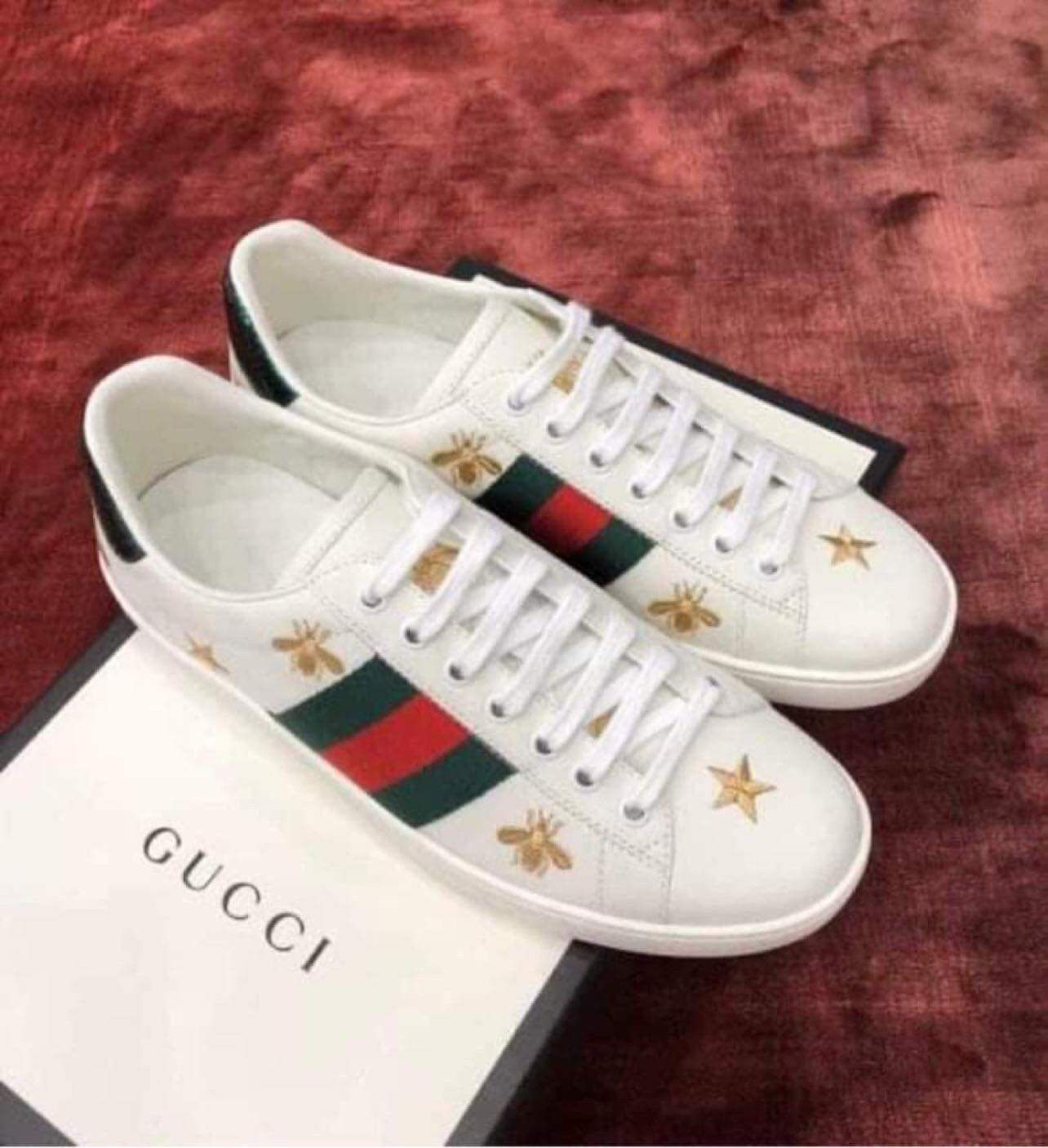 Giày thể thao ☀ Giầy sneaker Gucci Original thêu ong sao bản Like Authentic 1-1 on web Fullbox