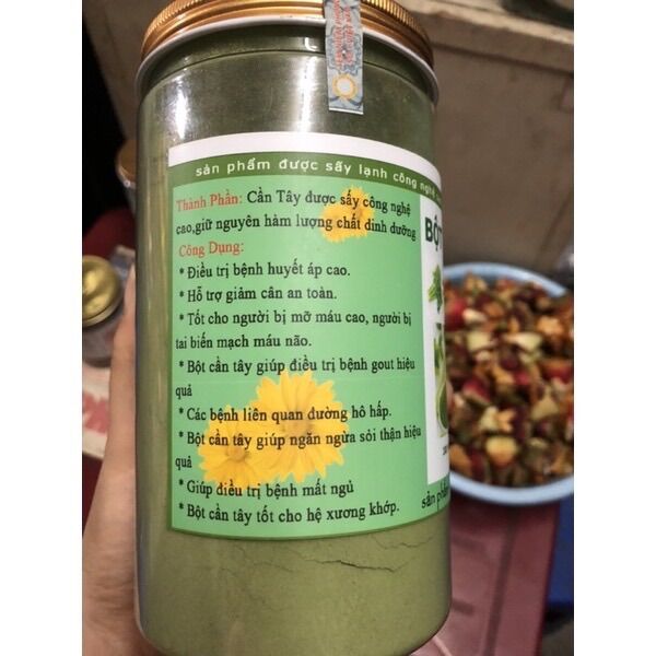 Bột cần tây sấy lạnh thanh lọc cơ thể, giảm cân, đẹp da - Hộp 500gr