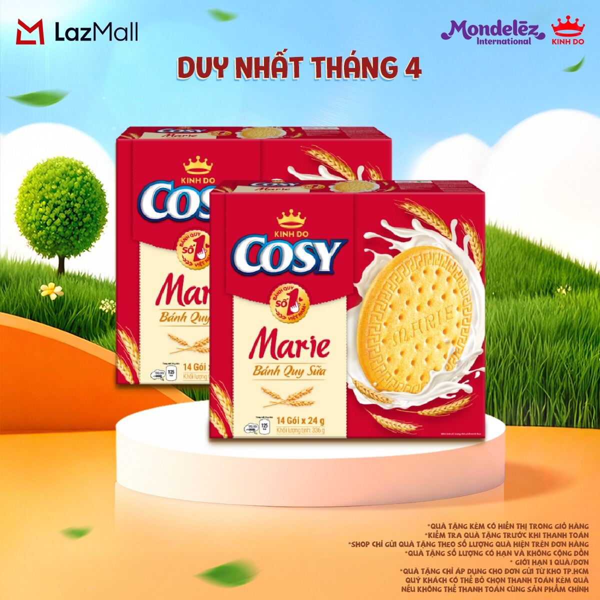 Bánh Quy Sữa Cosy Marie, Combo 2 Hộp x 336G