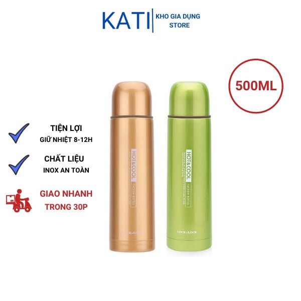 Bình lưỡng tính lock&lock color lhc350b/lhc351b - 500ml xanh lá/nâu