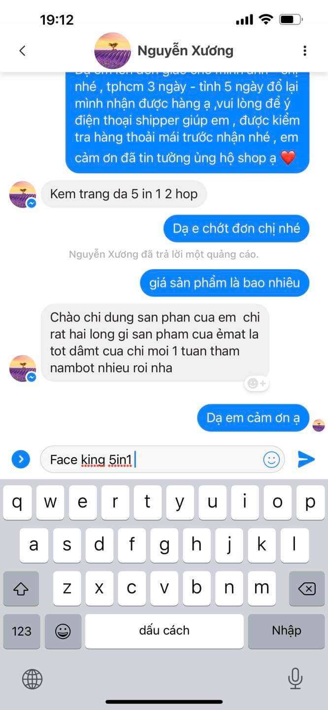 Kem face king 5in1 thai lan