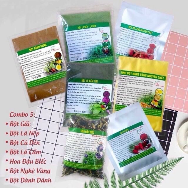 Bột dành dành tạo màu Chợ Quê 50gr