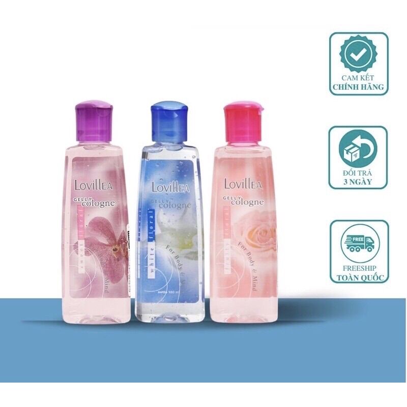 Nước hoa chính hãng Lovillea Gelly Cologne chai 100ml xuất xứ Indonesia