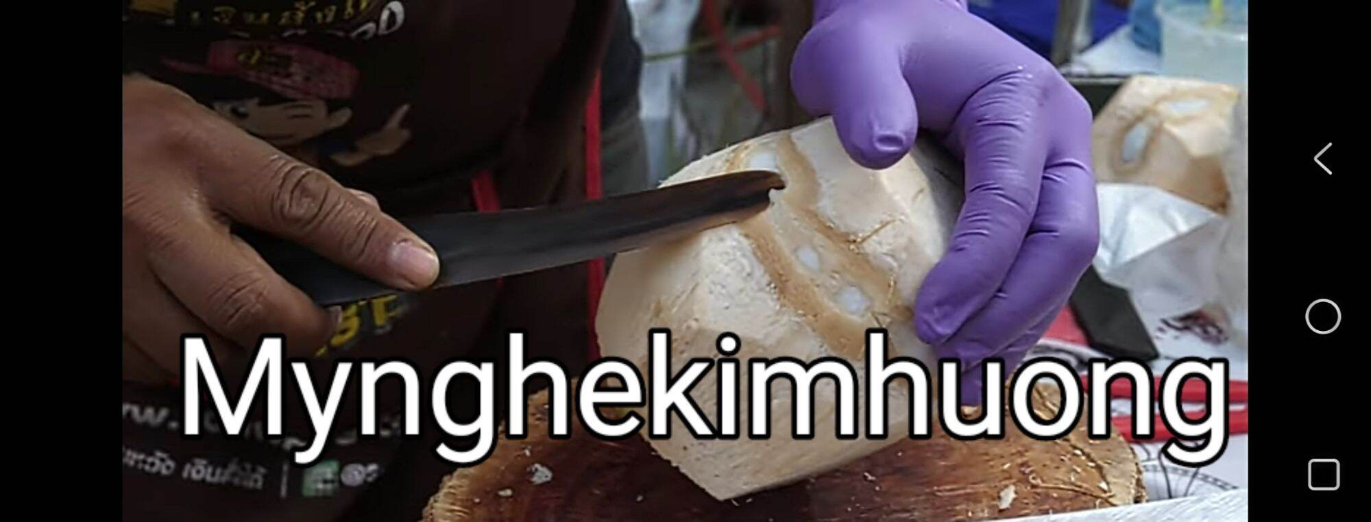 Dao gọt dừa,lấy cơm dừa nguyên trái kiểu Thái Lan