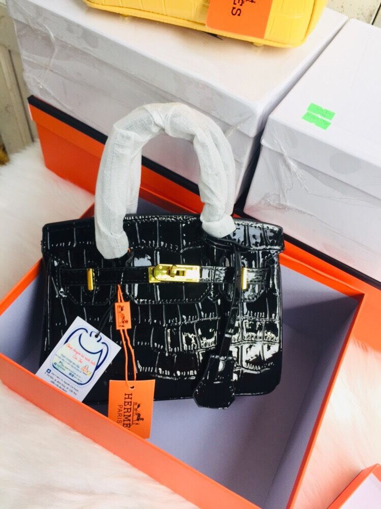 HM Birkin da rắn bóng size 20 (ko hộp)