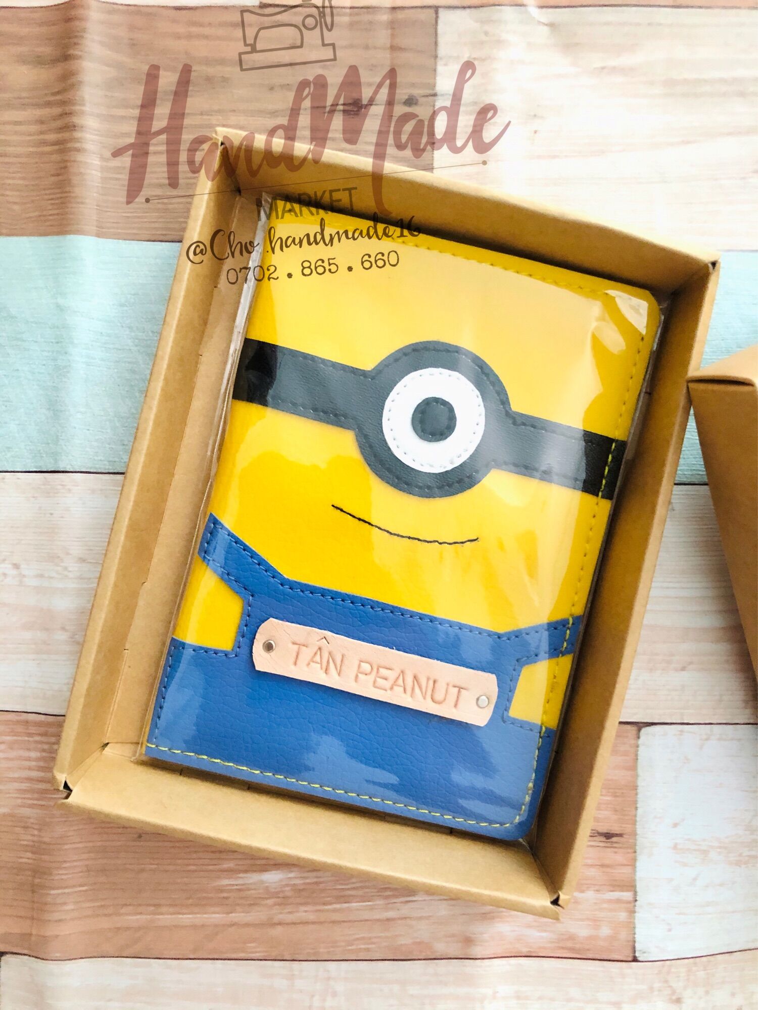 Bao hộ chiếu MINION, bọc hộ chiếu , bao da hộ chiếu , vỏ hộ chiếu