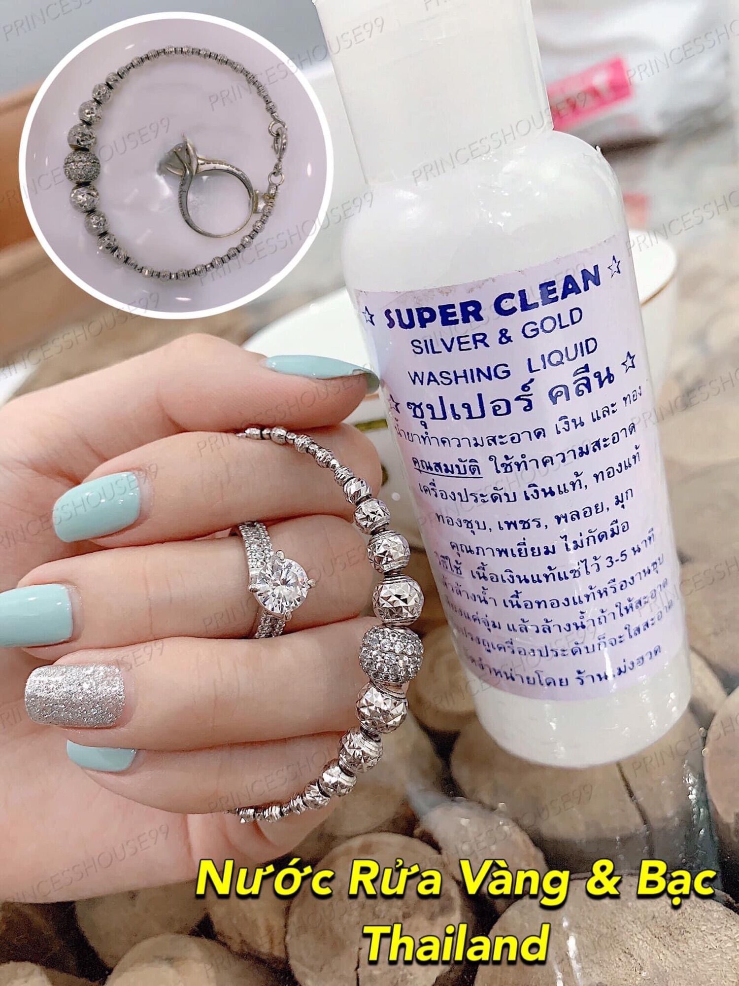 Nước rửa vàng bạc super clean thái lan