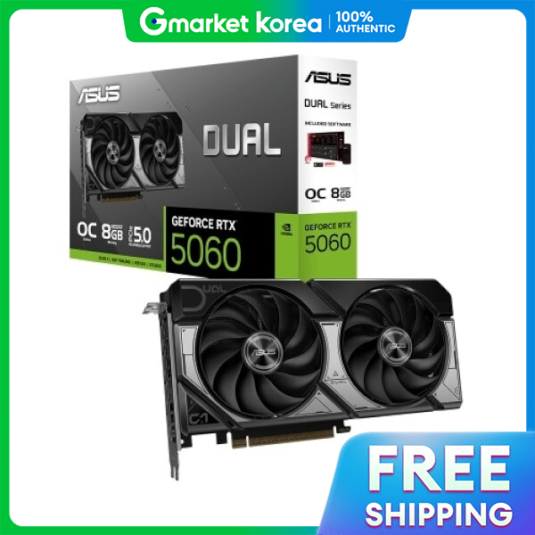 ASUS | Asus Dual Geforce Rtx 5060 Oc D7 8Gb Daewon Cts Gwangmyeong g Shipping Giá 11,763,750 Đồng*Miễn phí vận chuyển