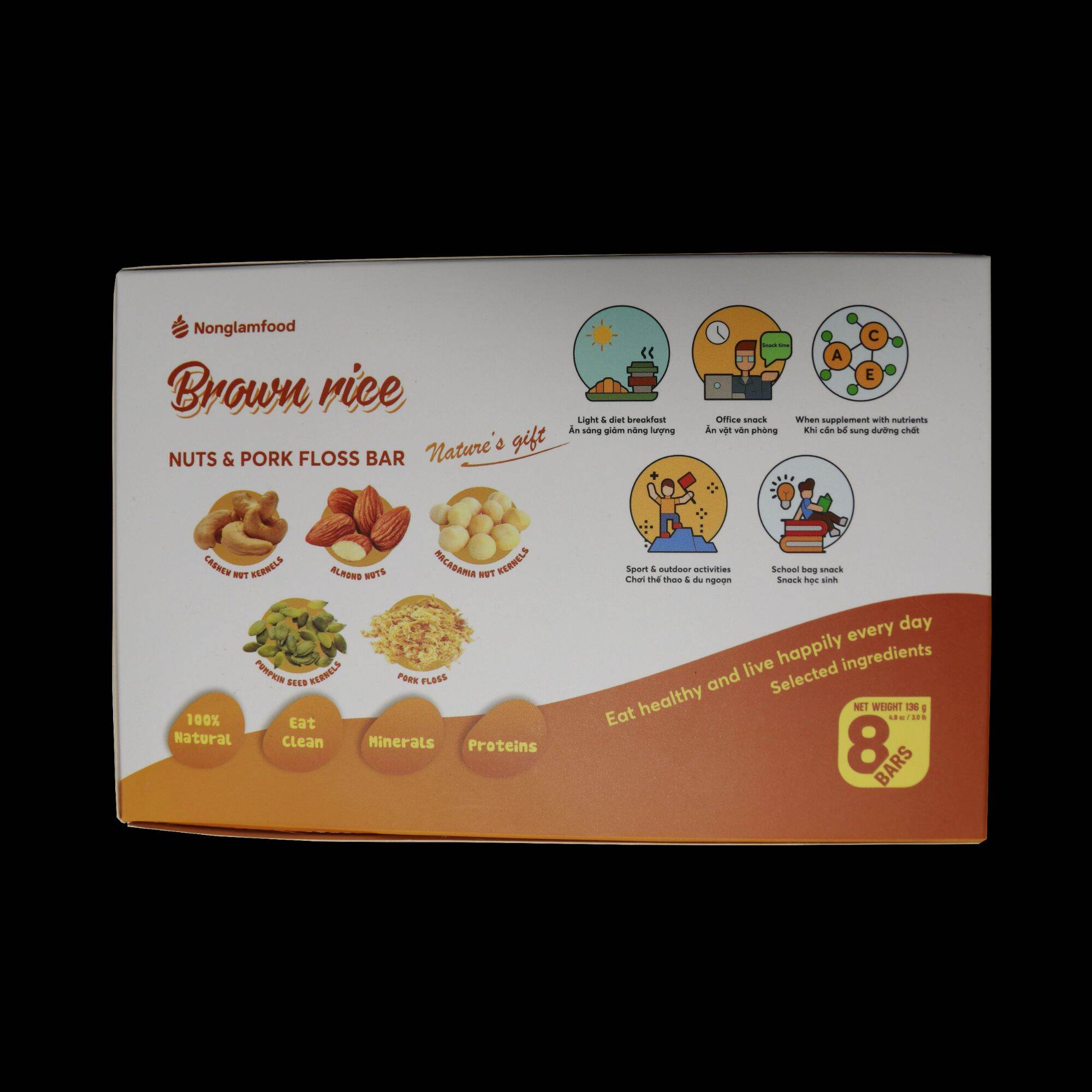 HỘP THANH GẠO LỨT HẠT & CHÀ BÔNG