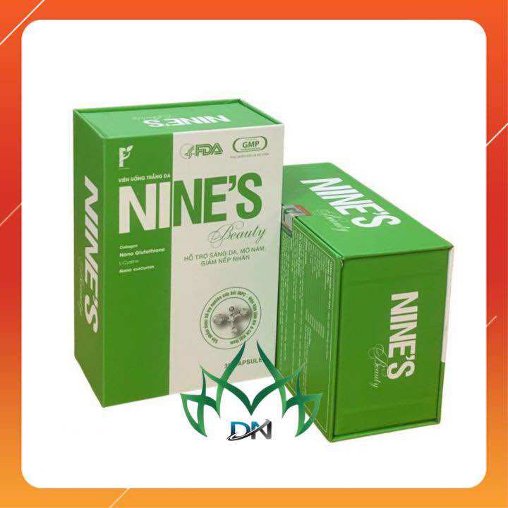 Viên uống trắng da Toàn Thân Nine's Beauty 30 viên Hỗ trợ trị Nám, Tàn Nhang, Giảm Nếp Nhăn, Cân bằng Nội Tiết Tố Nữ, Chống Lão Hóa, hỗ trợ thải độc, mụn nội tiết,
