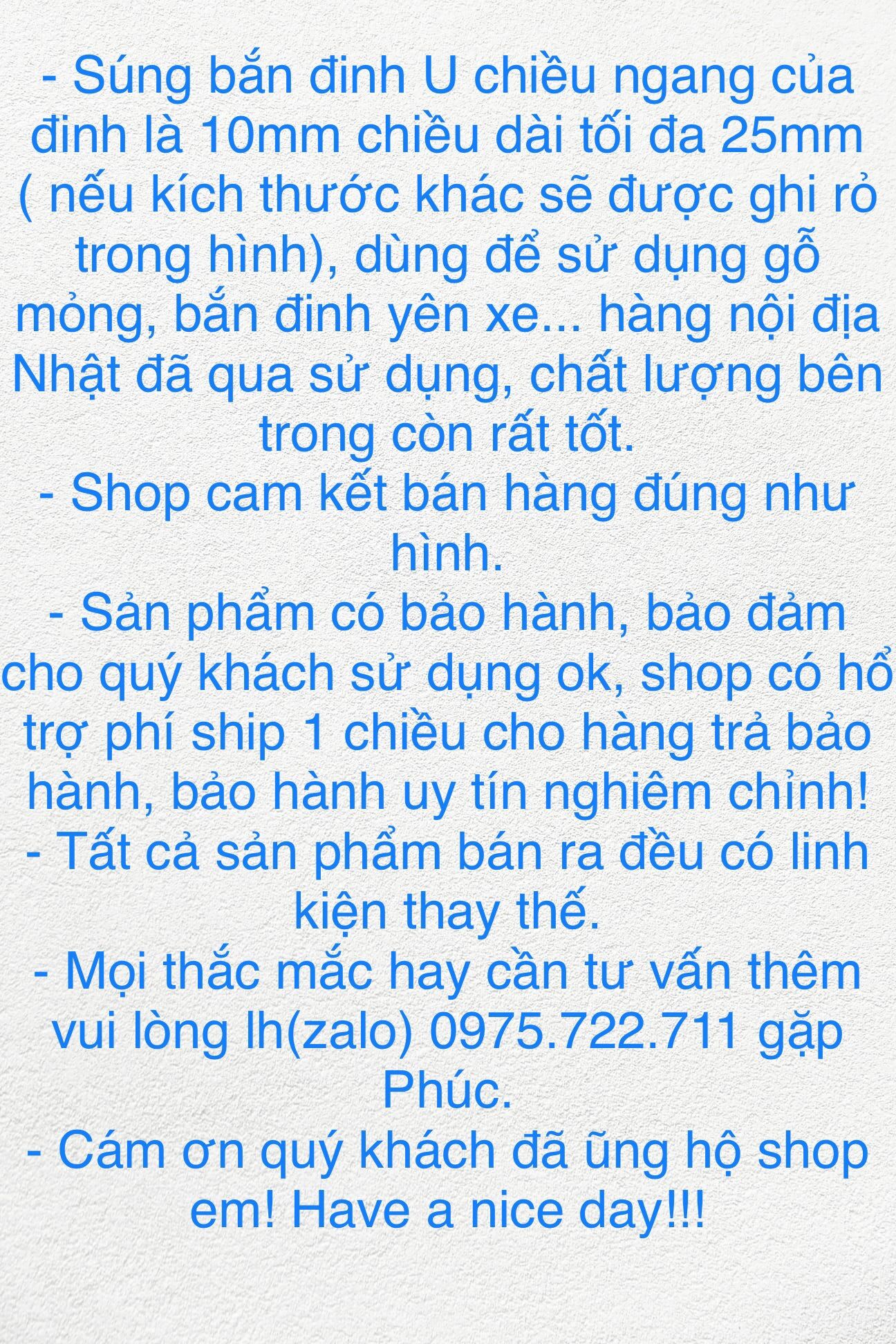 súng bắn đinh U yên xe máy