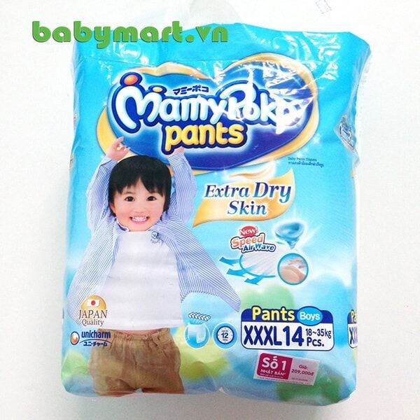 Com bo mua 2 gói mamypoko xxxl14 trai