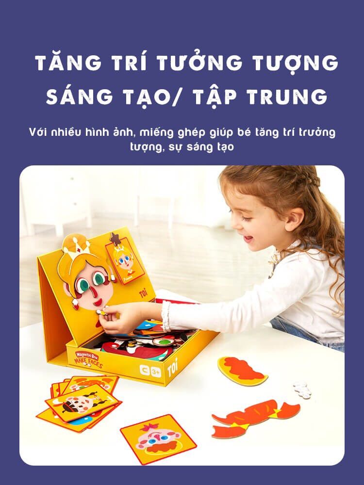 Hộp xếp hình nam châm sáng tạo magnetic box nhiều chủ đề