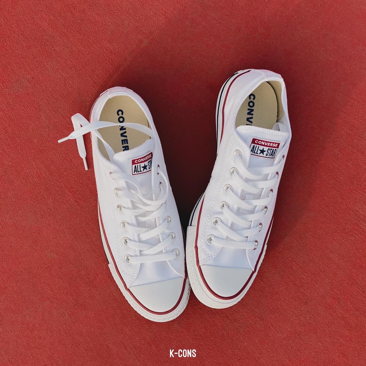 Chuck Taylor Converse Classic White | Giày Converse Trắng Viền Đỏ M7652C