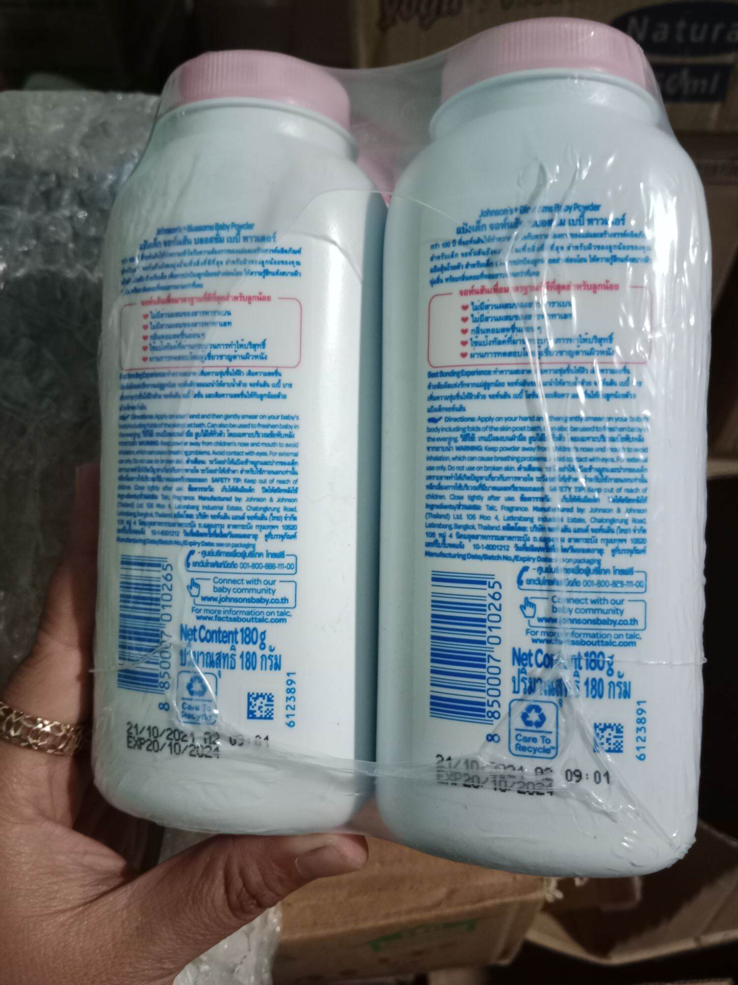 Phấn hồng Johnson's Baby 180g hàng Thái Lan
