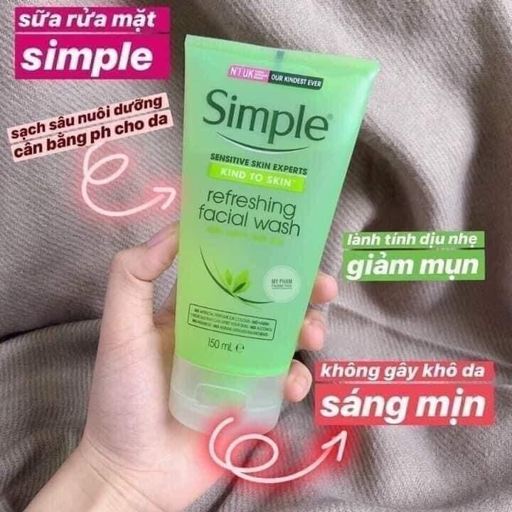 Sữa rửa mặt simple 150ml dịu nhẹ