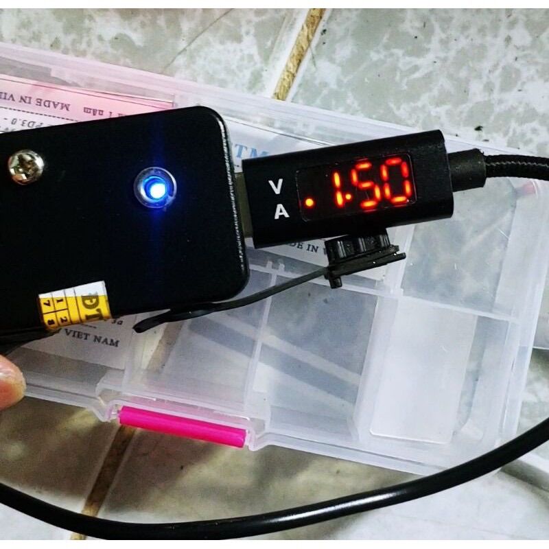 Sạc điện thoại gắn xe máy QC 3.0 24W, 1 cổng sạc, cấp nguồn 6v-32V-1 CỔNG