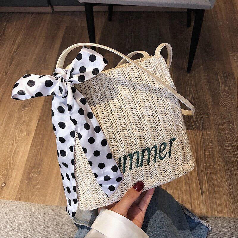 Túi cói đi biển Mini Sumer phong cách VINTAGE