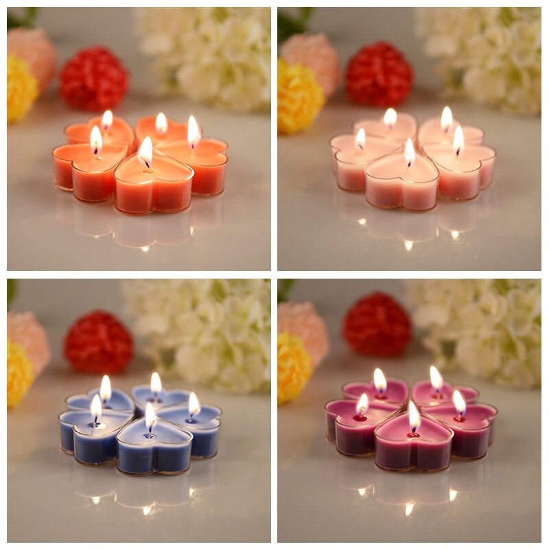Sỉ nến tealight hình trái tim - bk008- hộp nến 50 viên