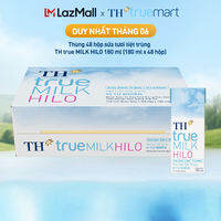 Thùng 48 hộp sữa tươi tiệt trùng TH true MILK HILO vị tự nhiên 180 ml (180 ml x 48)