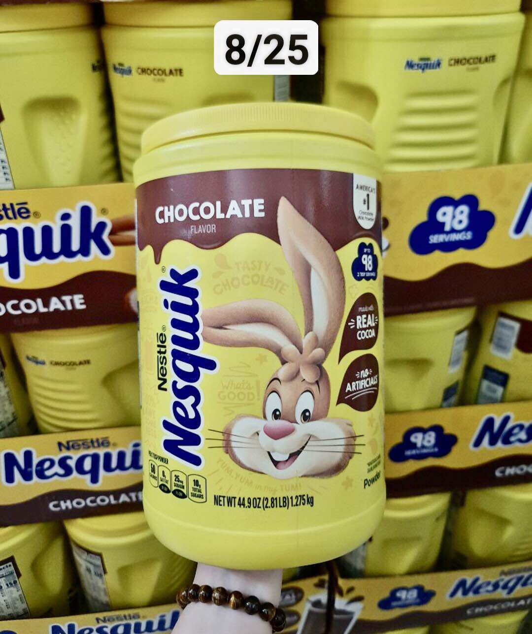 [HCM][HSD 08/2025] Bột Cacao hòa tan Chocolate Nestle NESQUIK Chocolate Powder 1.275Kg