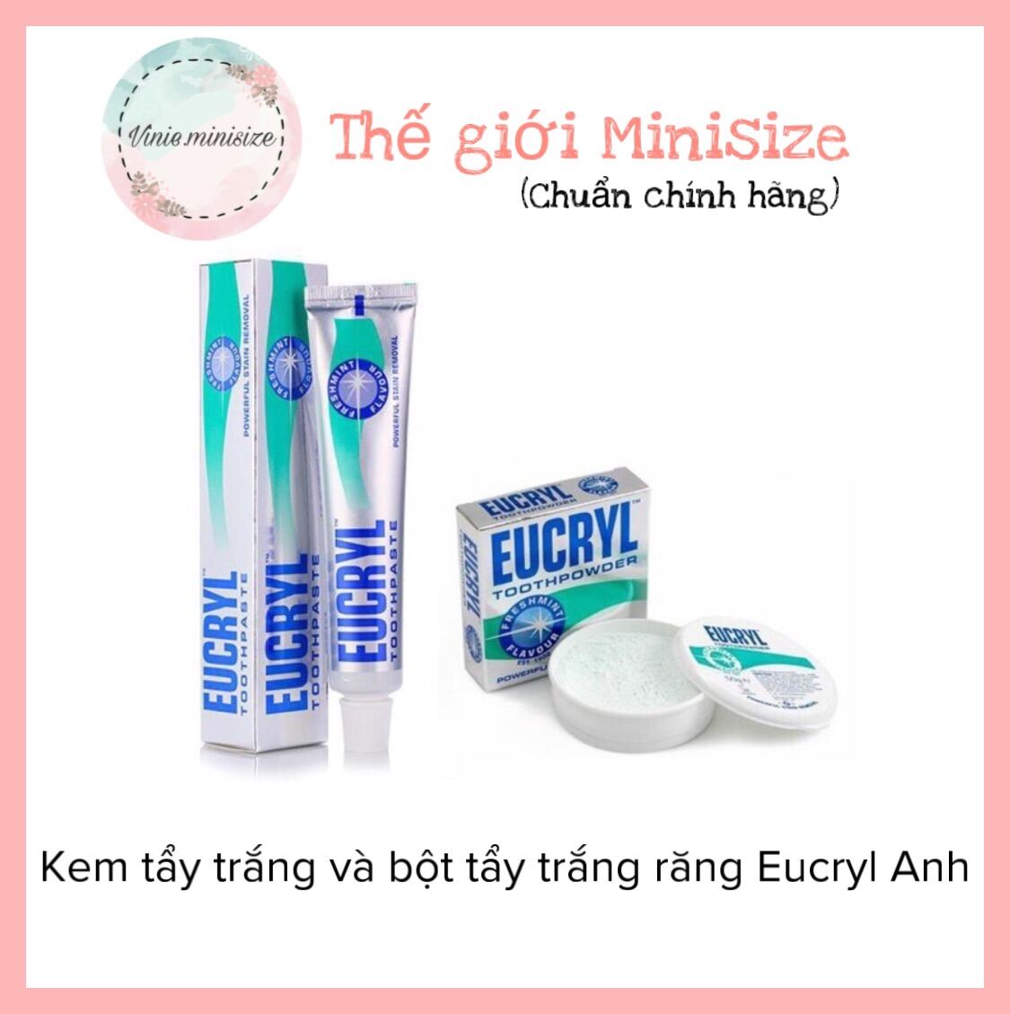 Kem tẩy trắng và bột tẩy trắng răng Eucryl Anh | Vinie.minisize