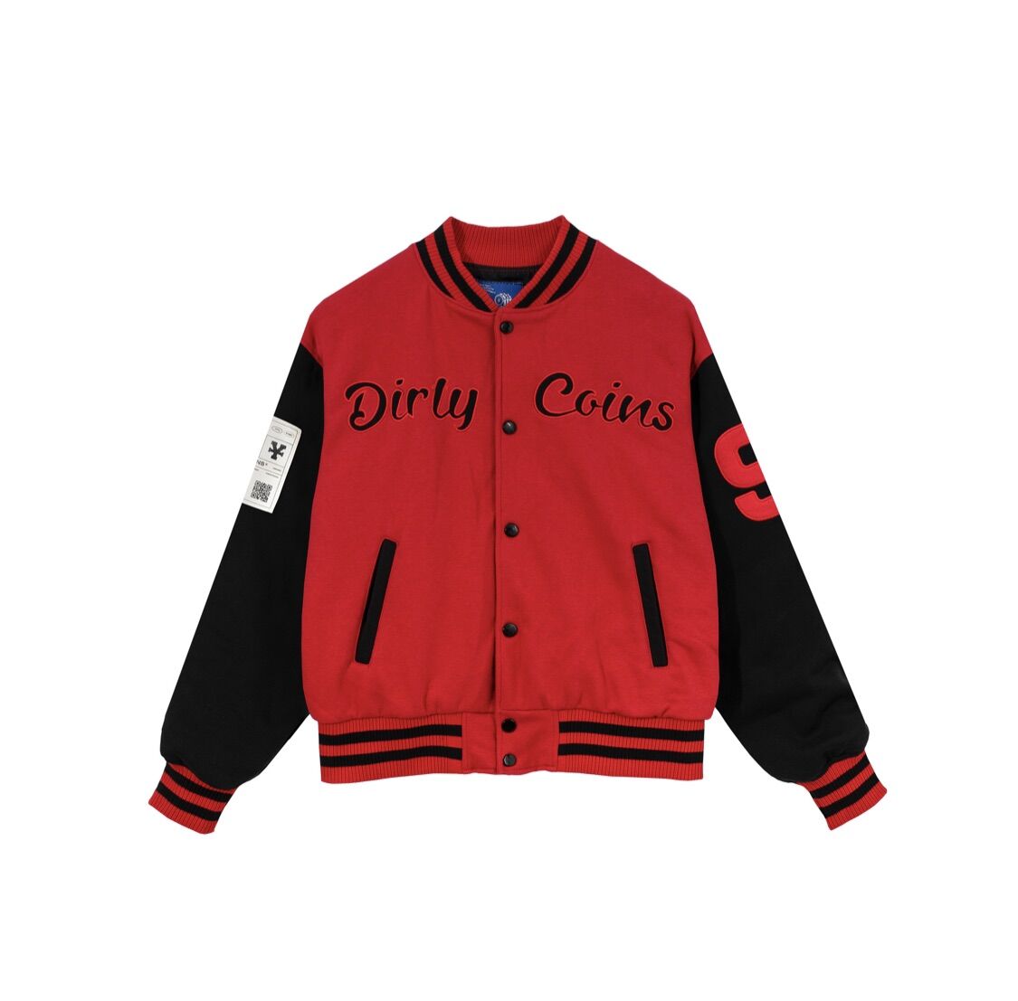 Full Tag Hãng- Áo Khoác Bomber DirtyCoins Embroidered Varsity Jacket Form Rộng Chất Nỉ Ngoại Dày Dặn Thấm Hút Mồ Hôi Cao Cấp AmiuSha Store