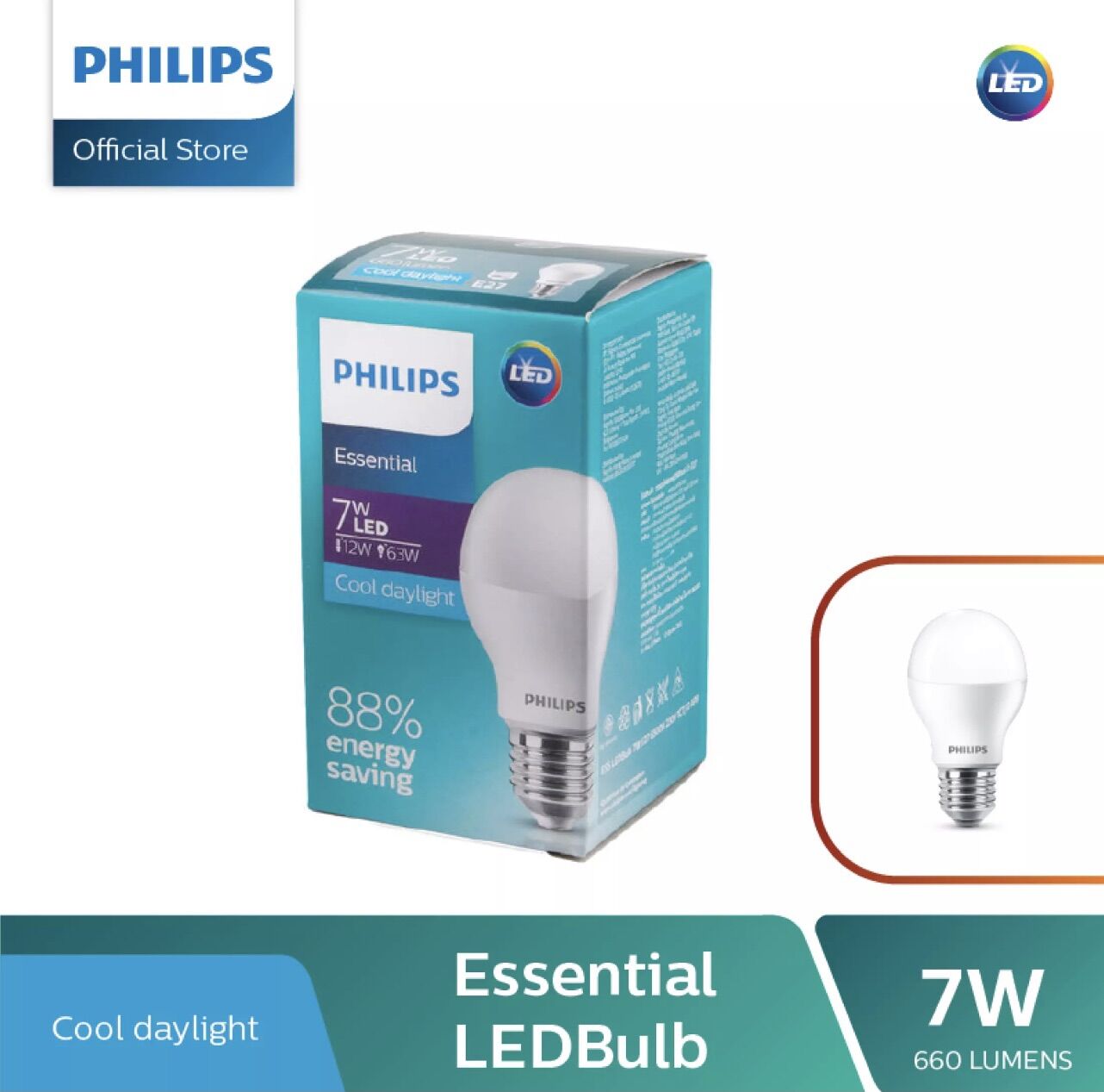 Bóng led bulb essential 7w. bóng led tròn 7w philips. sản phẩm chính hãng philips.